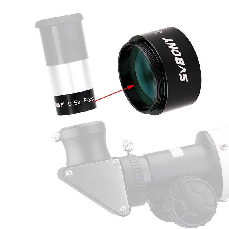 SVBONY 0.5X Focal Reducer - 1.25 inches Fully Multi Coated for Telescope Eyepiece Photography and Observing - Image 2